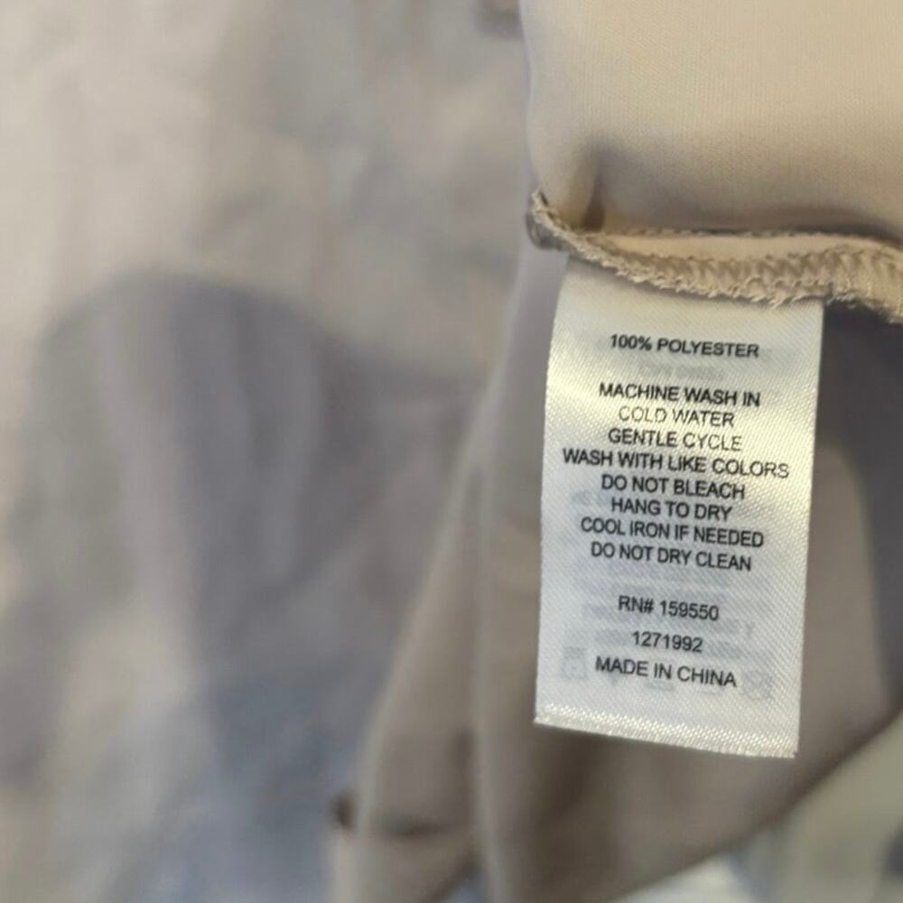 Maison‎ d’ Amelie Tan Button Down Tank Blouse Size Large - Picture 6 of 6